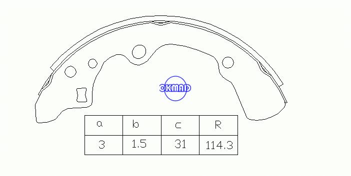 FORD USA PROBE I MAZDA 626 II III Coupe Hatchback (GD) Sapatas de freio de tambor FMSI: 1407-S598 OEM: BWYA-26-38Z FSB276 MK3372 GS8520, OK-BS066